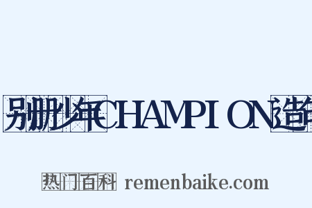 别册少年CHAMPION造句是什么意思的图片